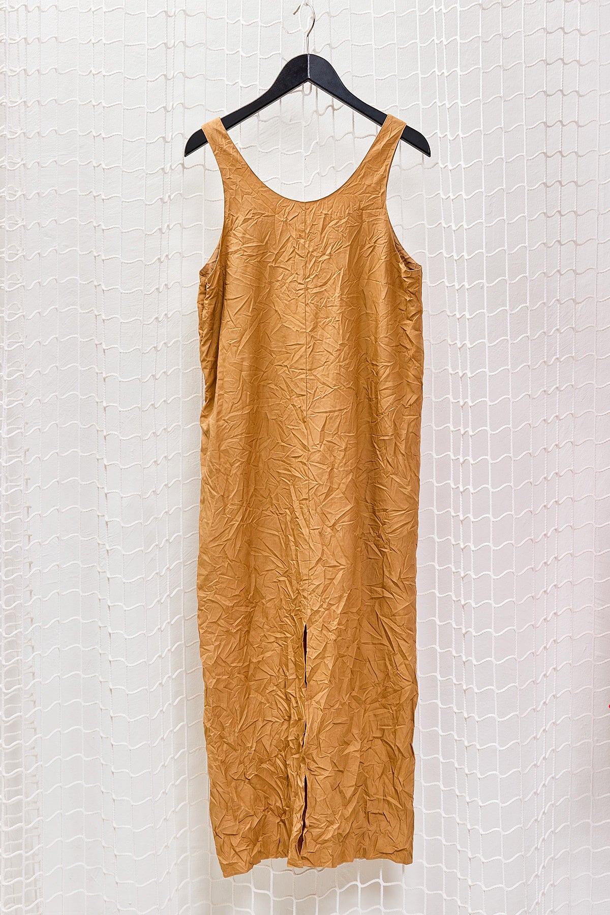WRINKLED WASHED TWILL DRESS