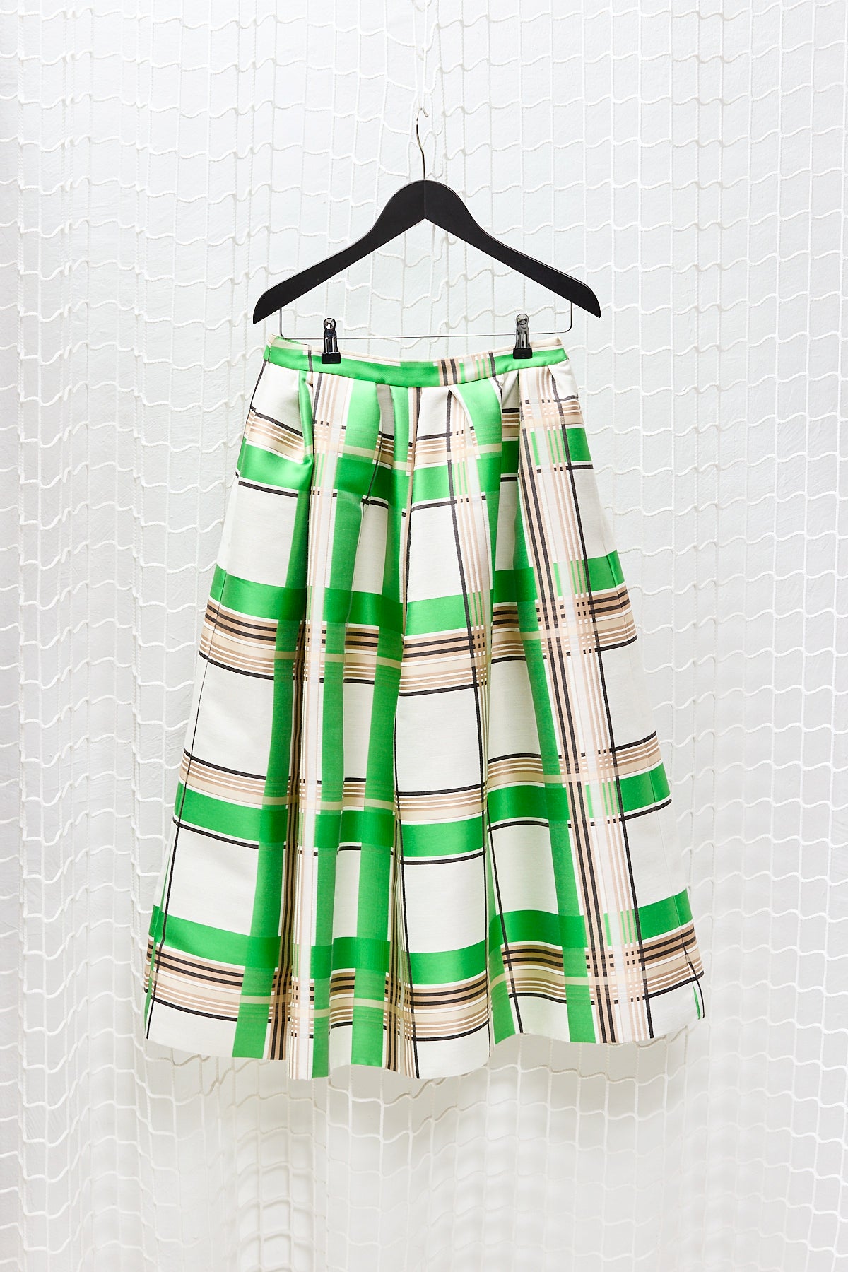 Checkered Green Skirt