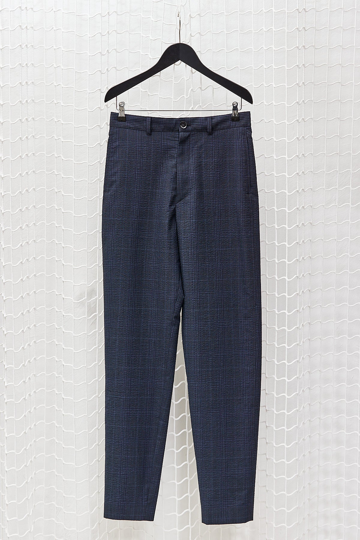Checkerd Black Blue Suit Pants