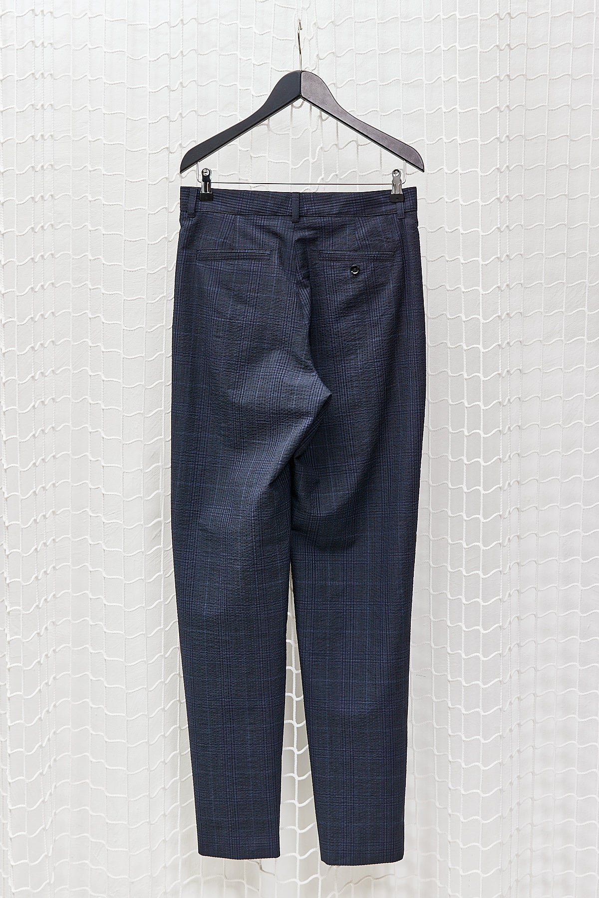 Checkerd Black Blue Suit Pants