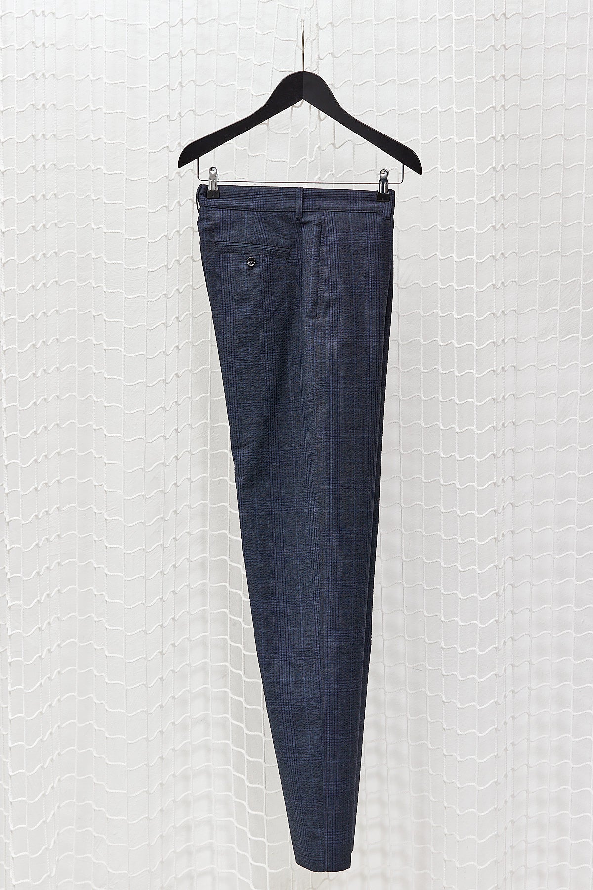 Checkerd Black Blue Suit Pants