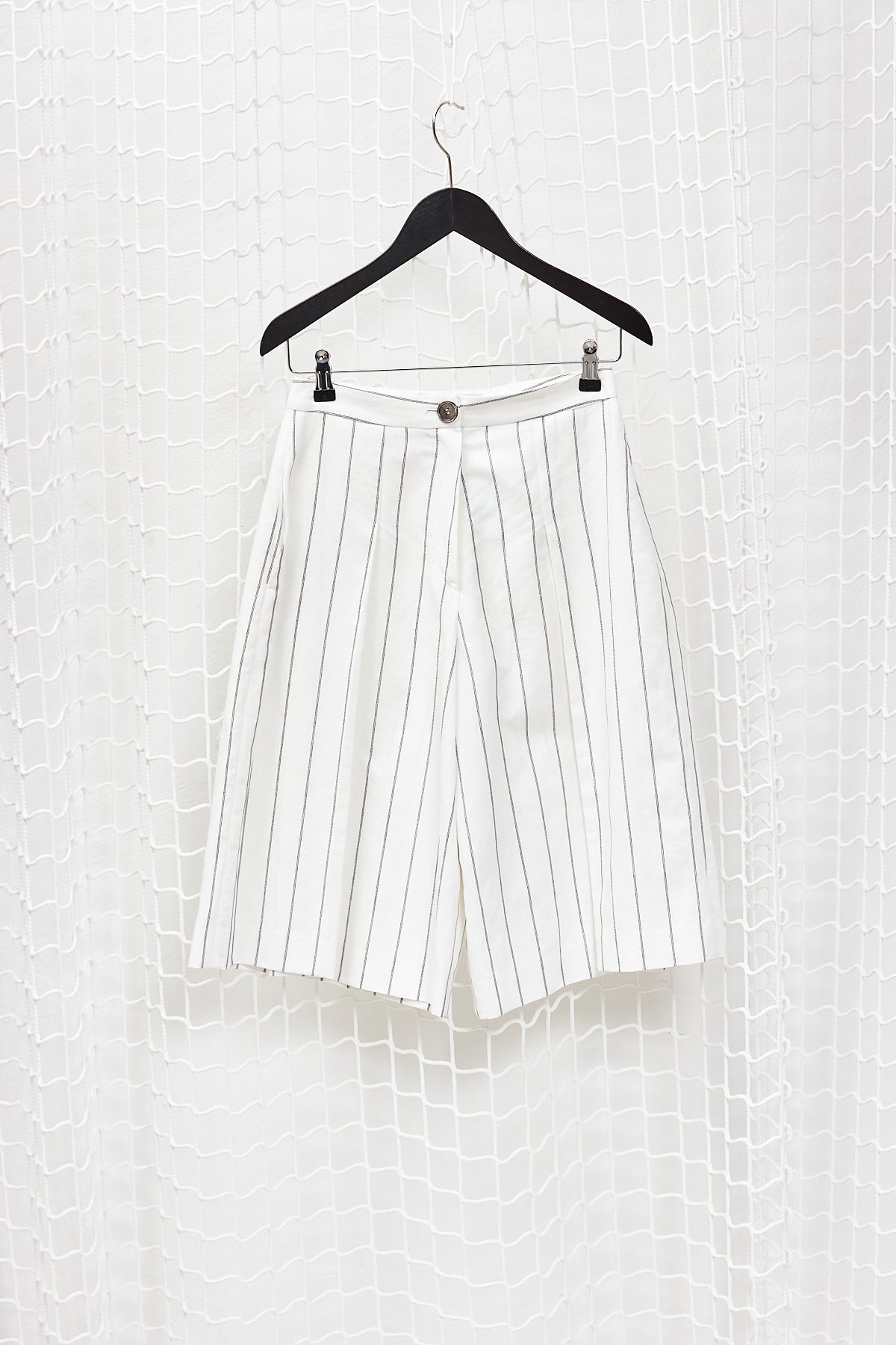 side triple stripe bermuda denim shorts