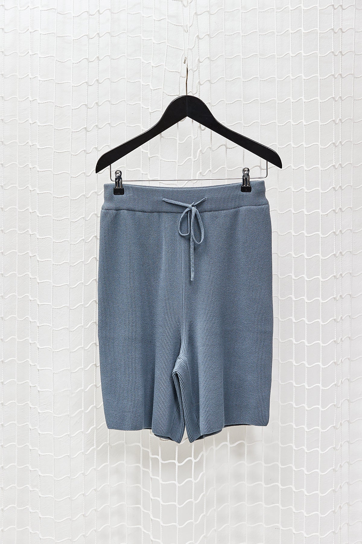 KNITTED SHORTS GRE-PETROL