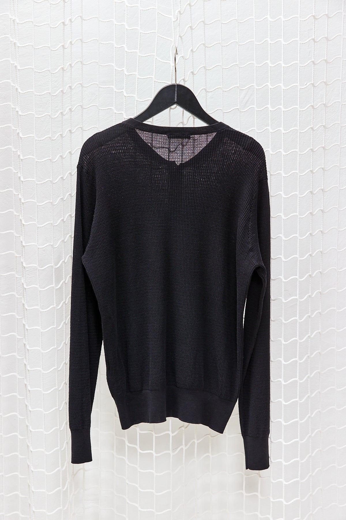 COTTON LONGSLEEVE HENLEY BLACK
