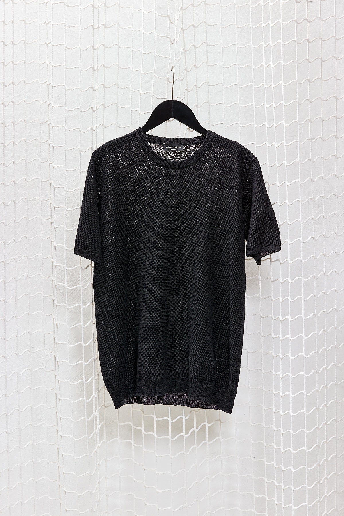 T-SHIRT KNIT BLACK
