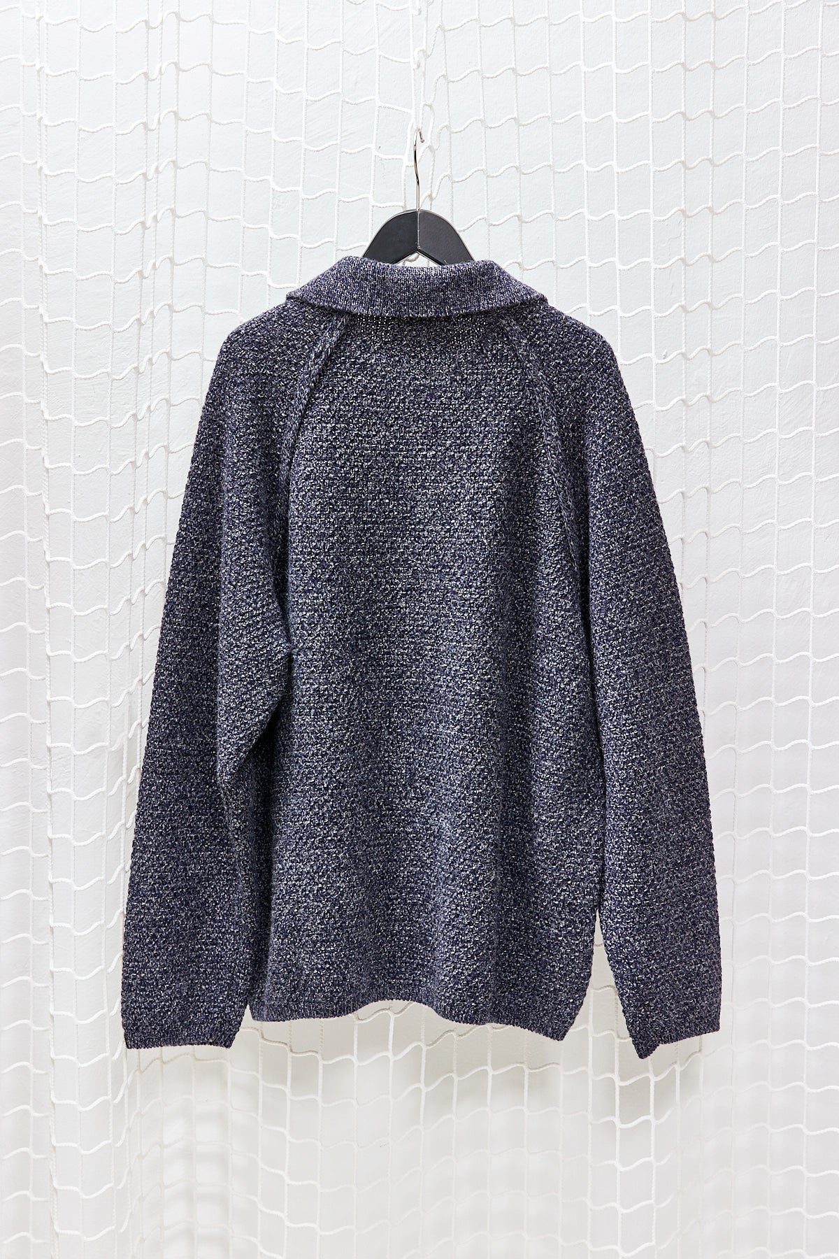 KNITTED JACKET NAVY MELANGE