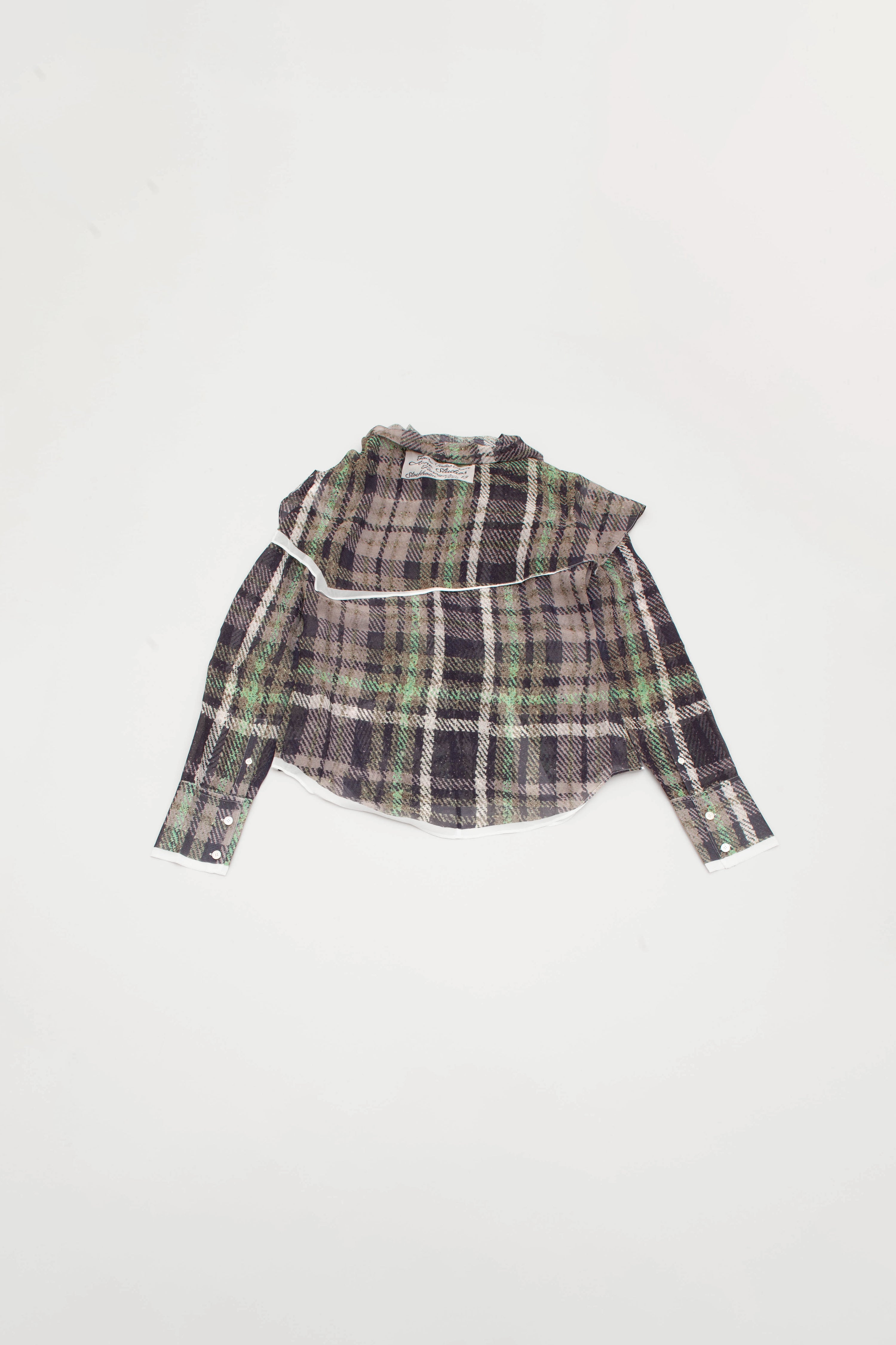 PRINTED SILK BLOUSE WITH SCARF