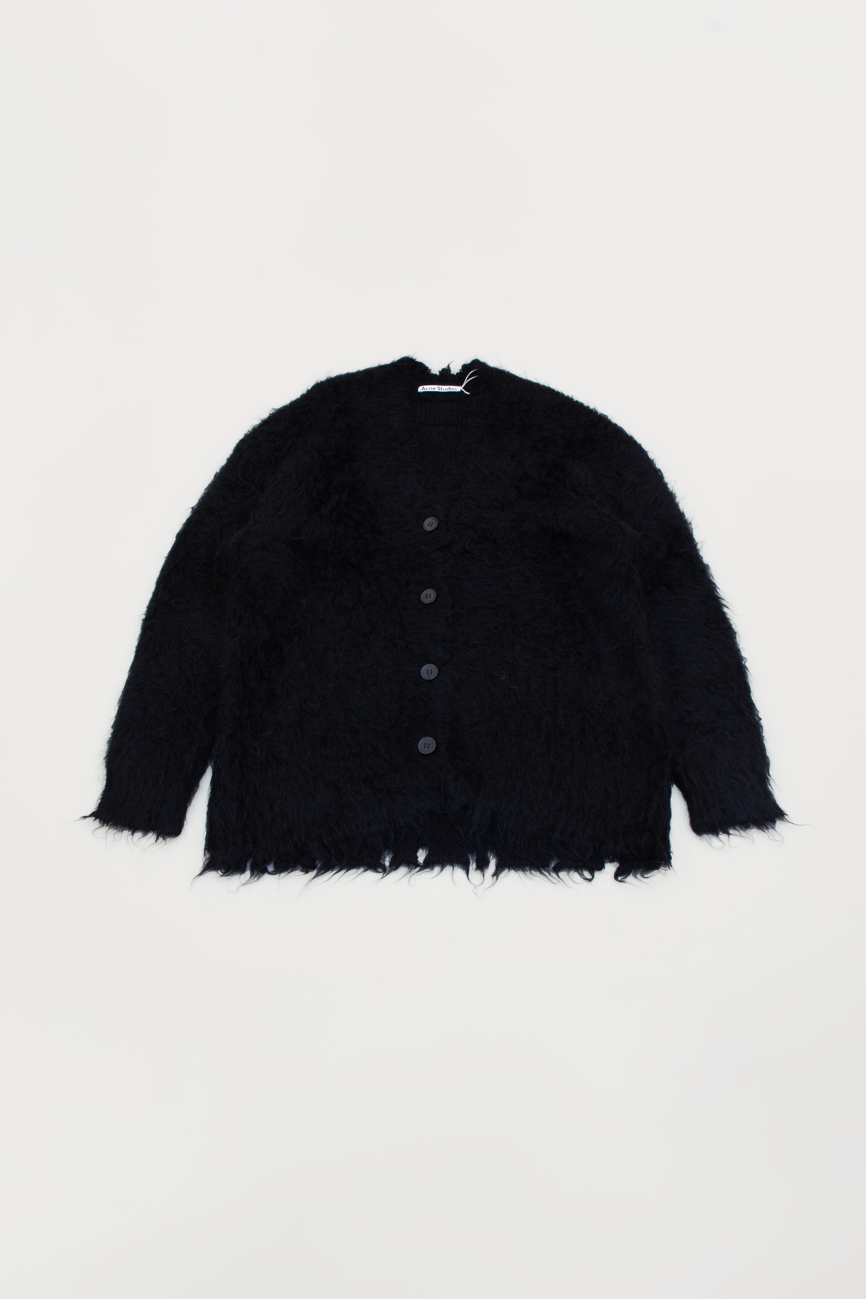 BLACK WOOL CARDIGAN