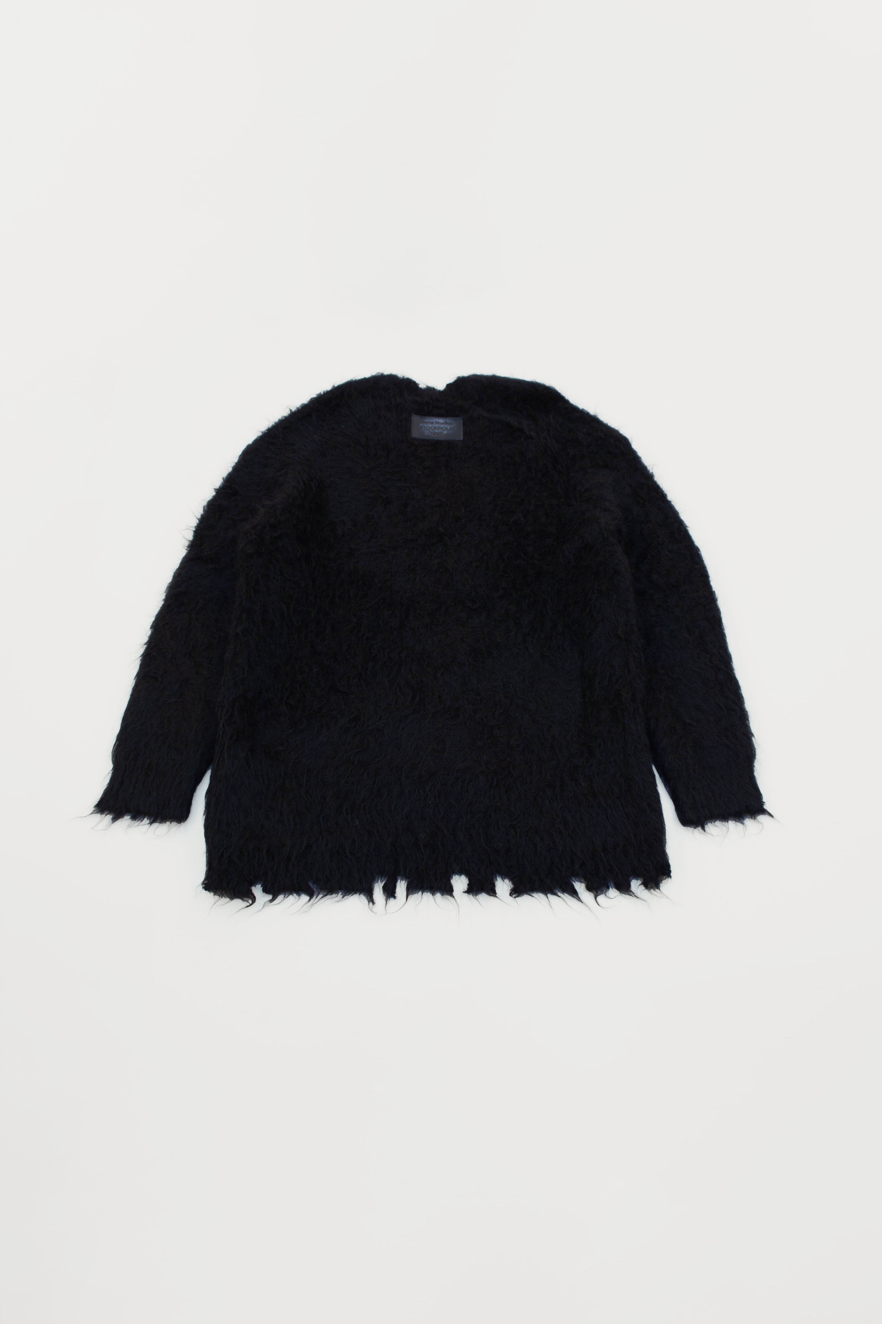 BLACK WOOL CARDIGAN