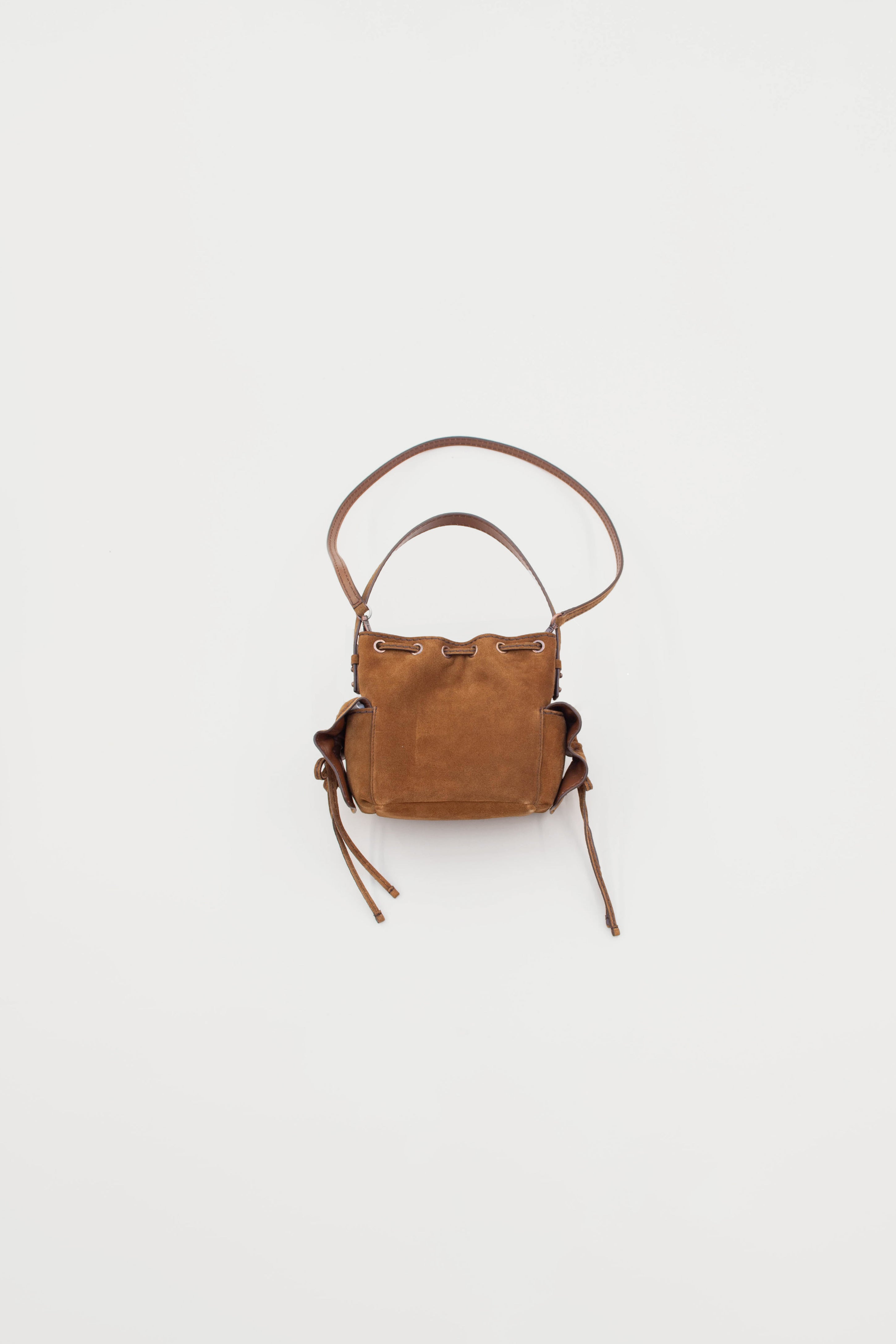MULTIPOCKET MINI BUCKET SUEDE