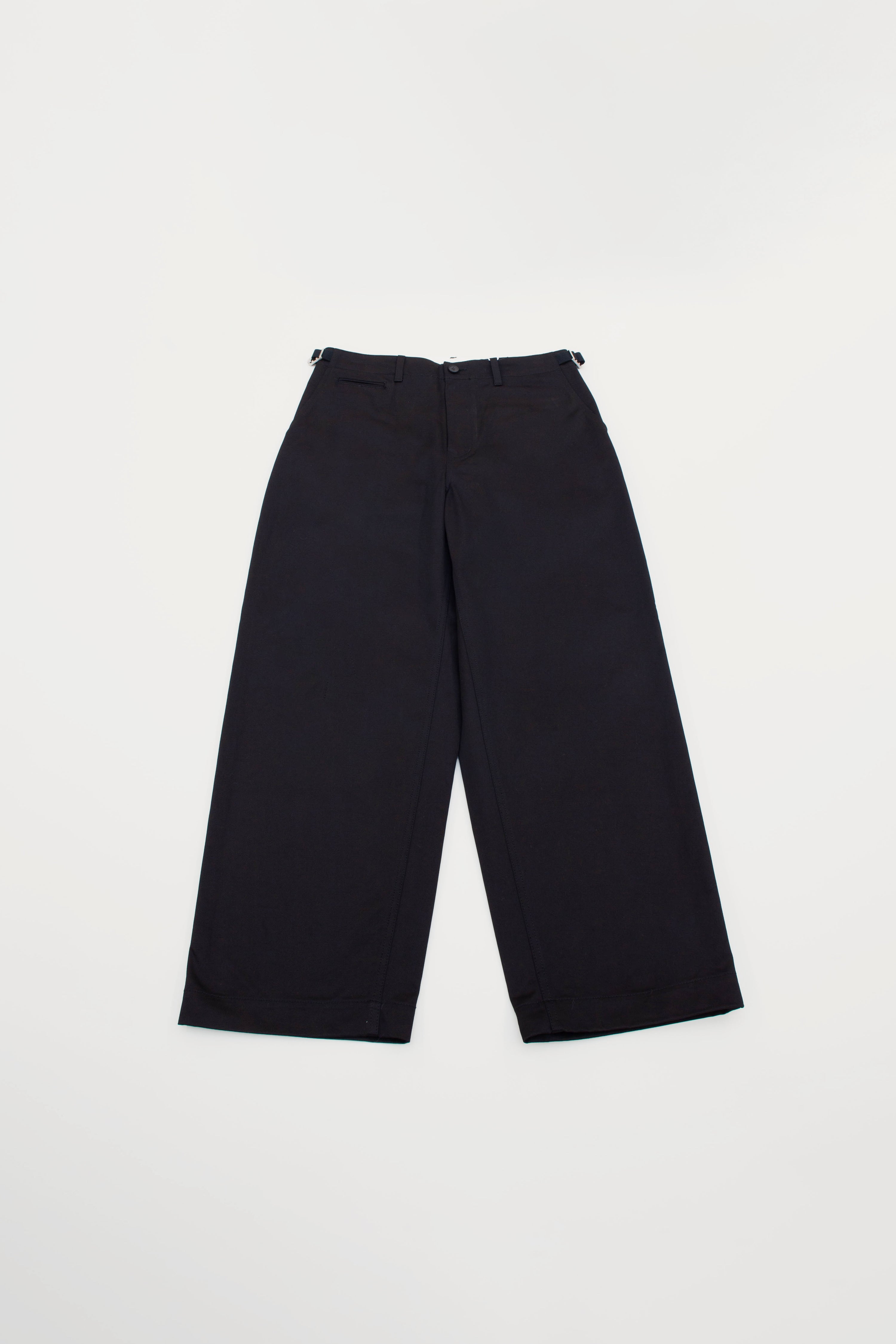 BLACK COTTON TROUSERS