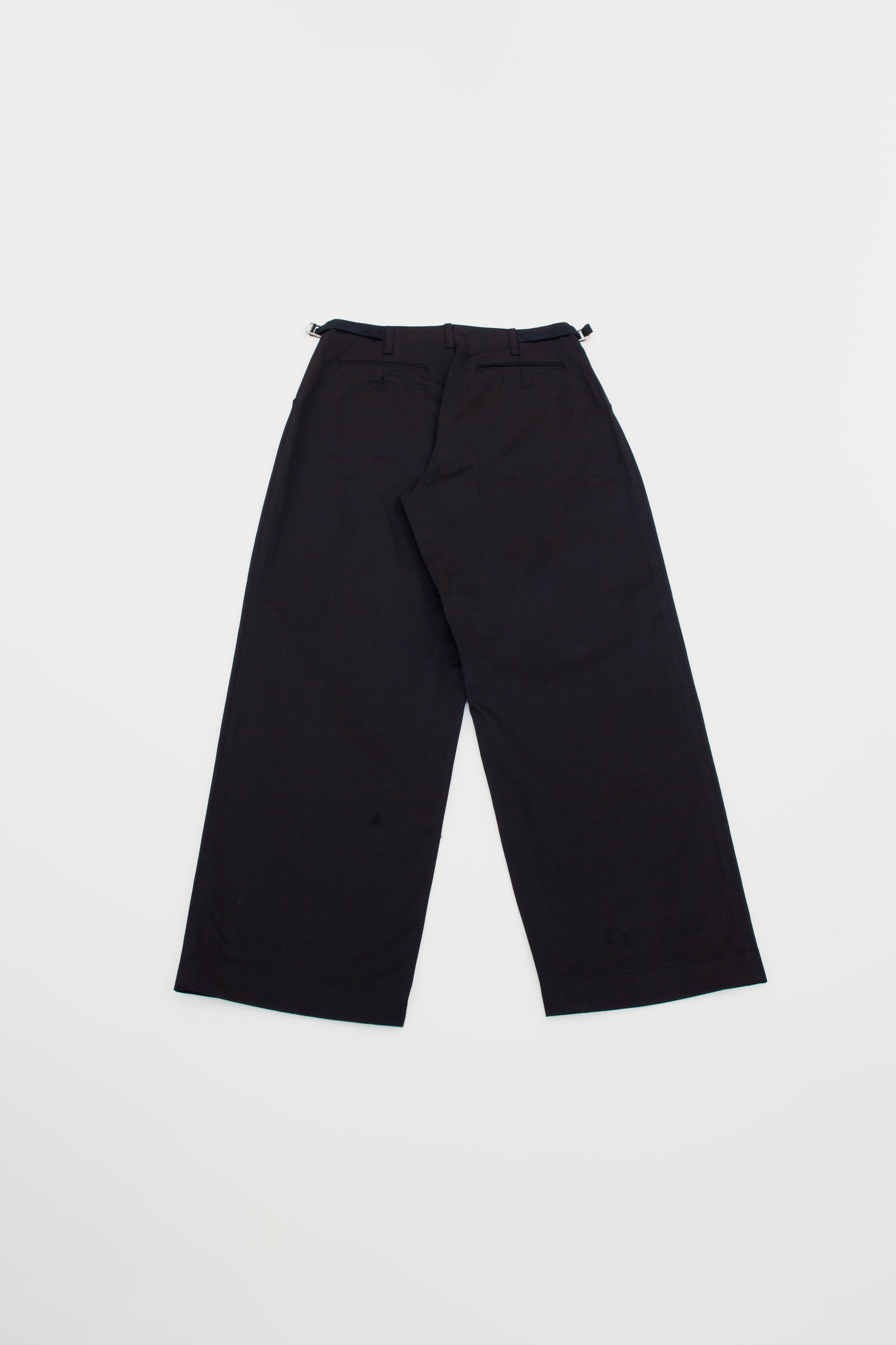 BLACK COTTON TROUSERS