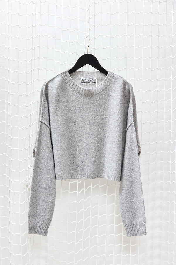 Grey Cropped Knit