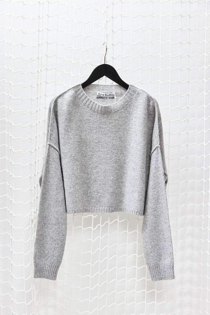 Grey Cropped Knit