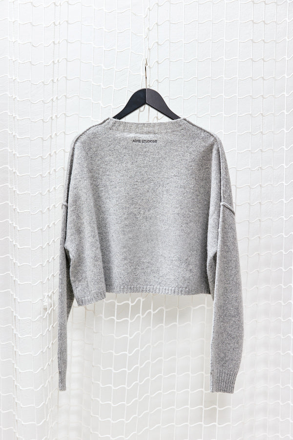 Grey Cropped Knit