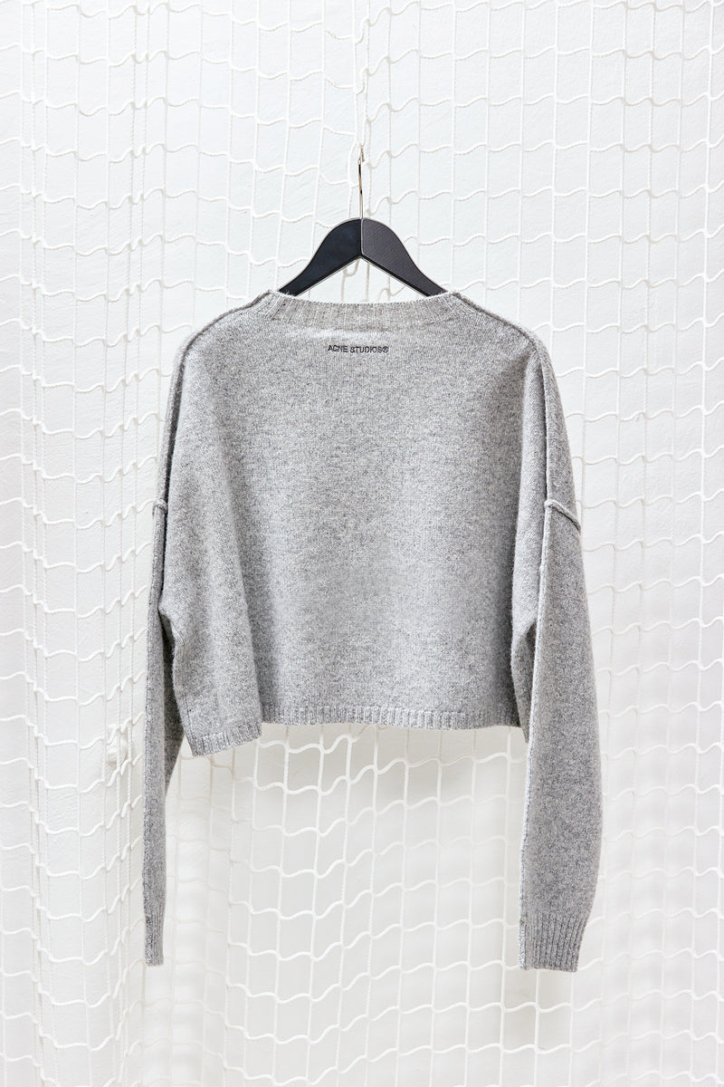 Grey Cropped Knit