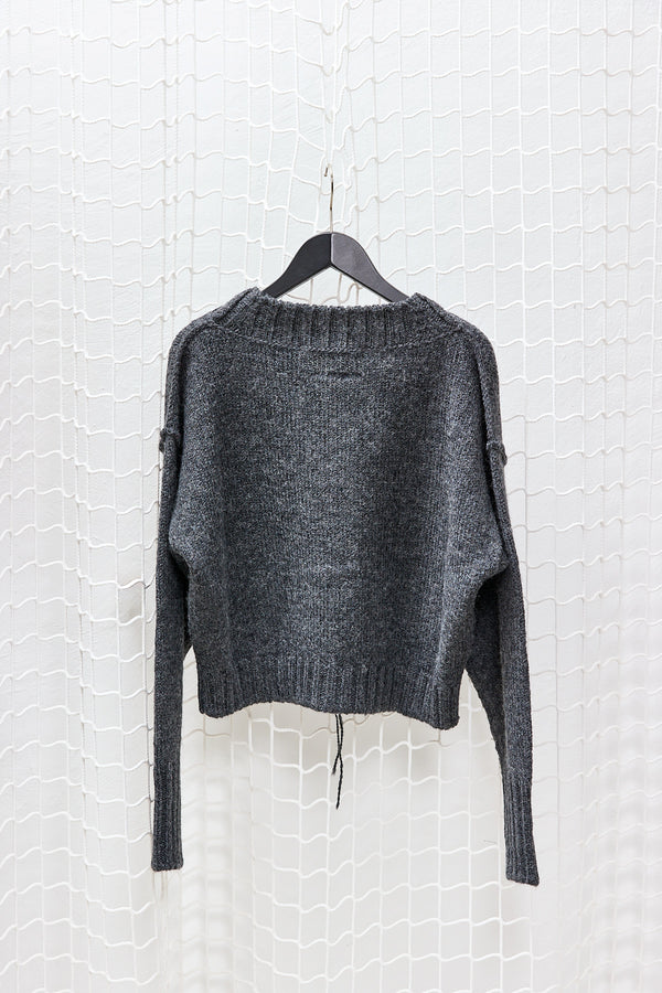 Grey Knitted Cardigan
