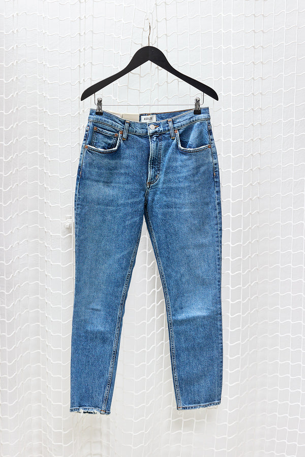 Rush Willow Midrise Slim Crop Jean