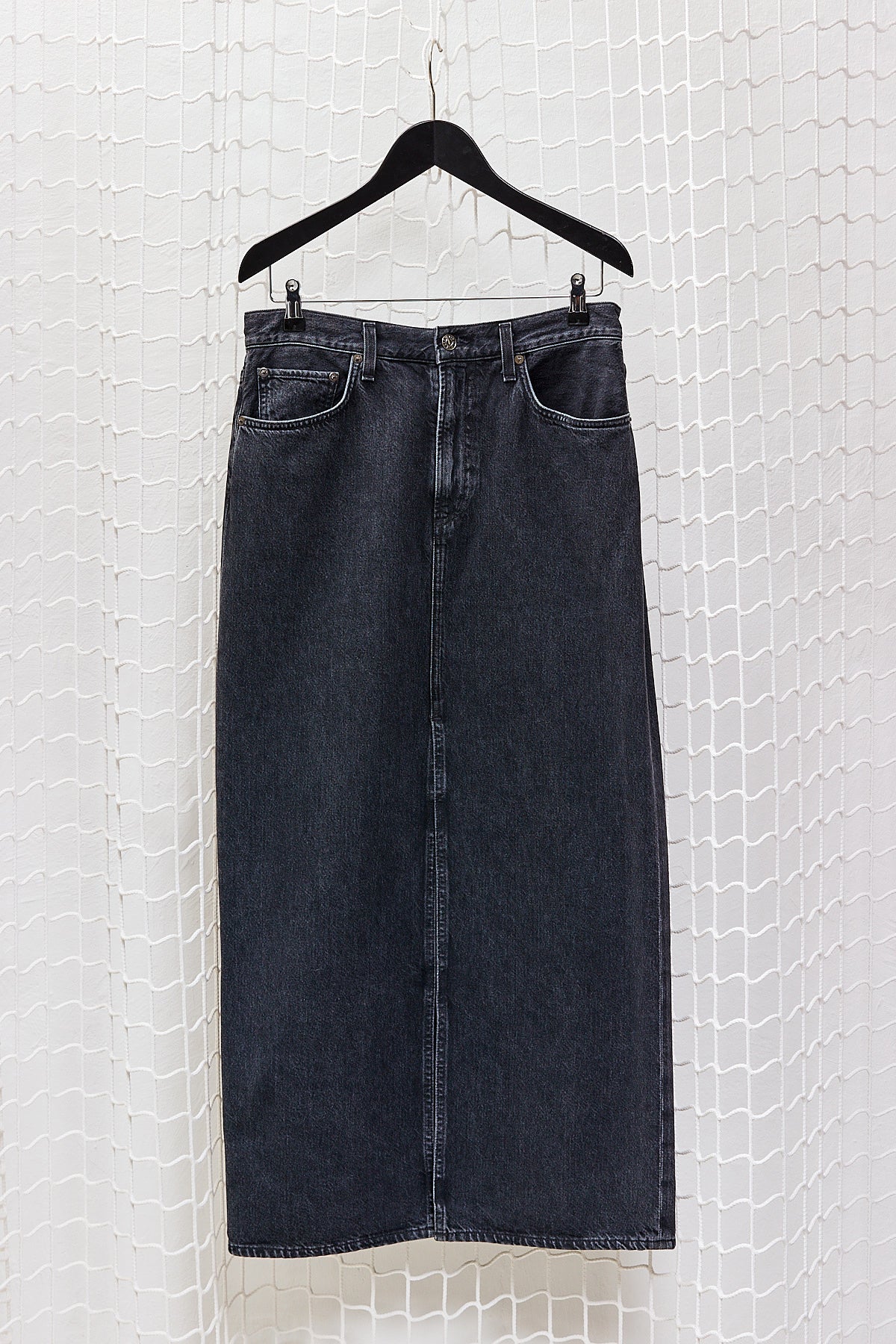 Washed Black Jeans Skirt