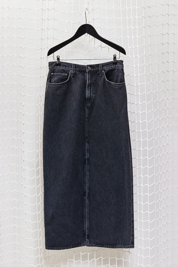 Washed Black Jeans Skirt