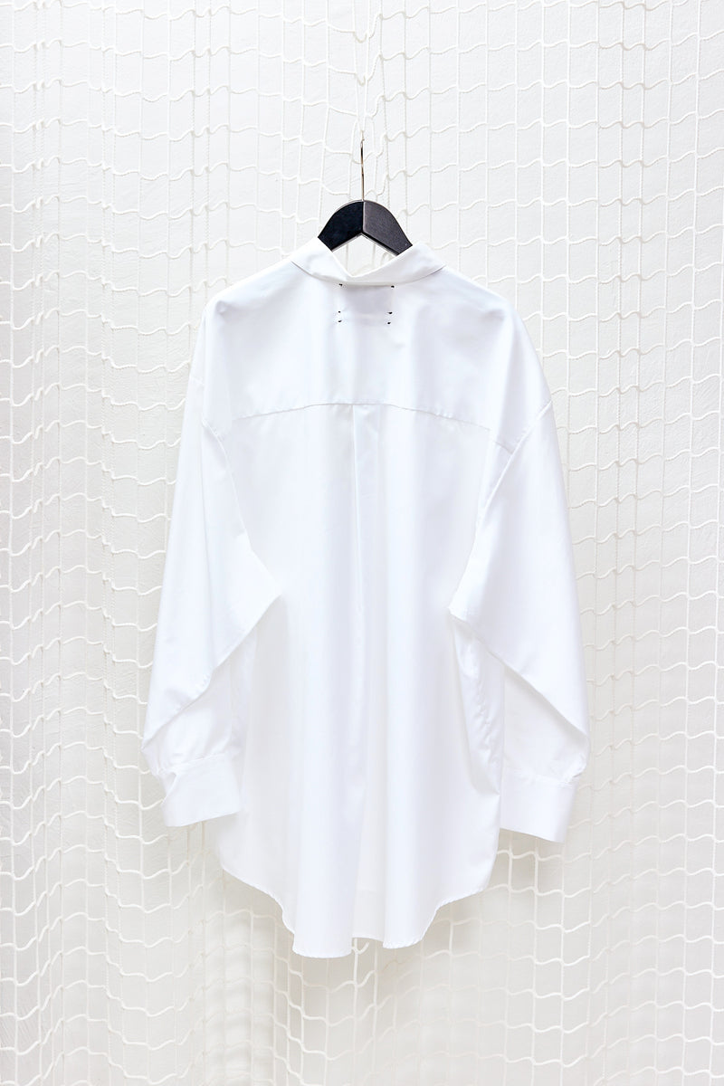 White Viscose Overvolume Shirt