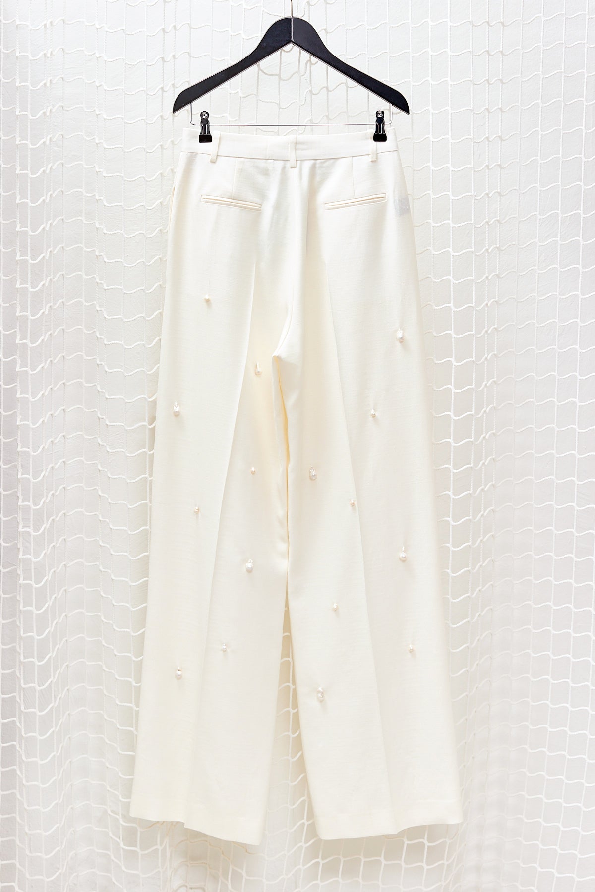 White Pearl embroided Trousers