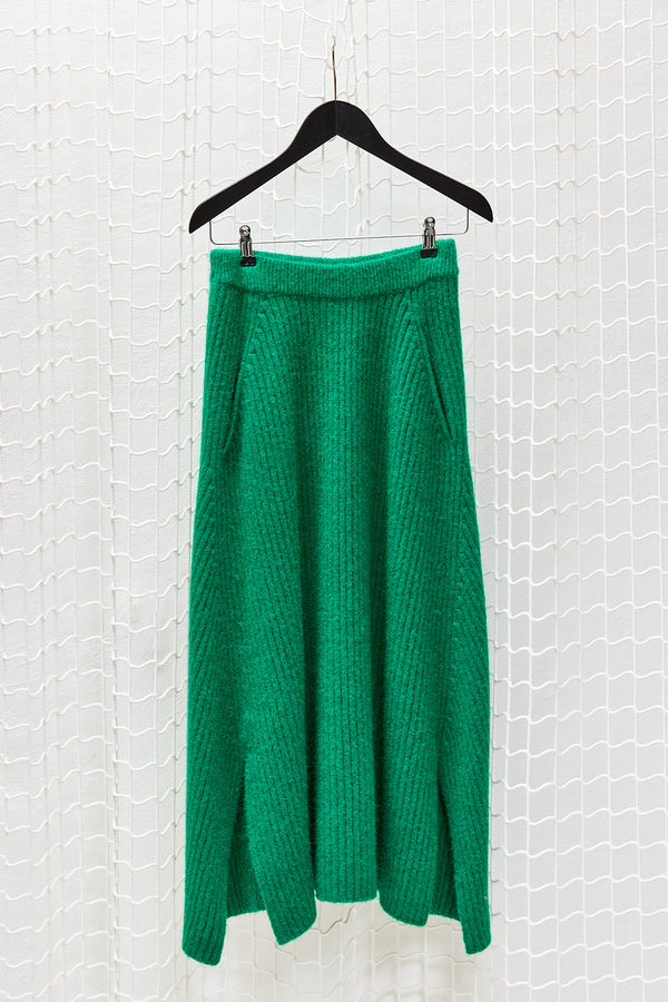 Emerald Green Wool Skirt