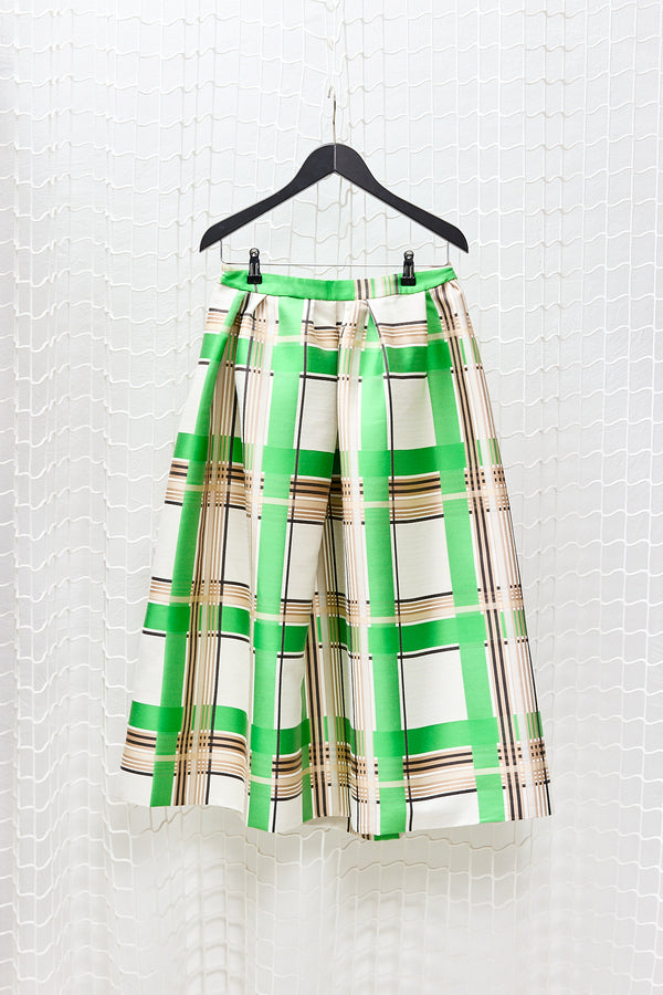 Checkered Green Skirt