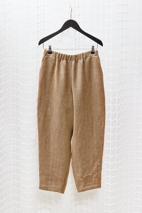 Terra Linen Herringbone Carrot Pants