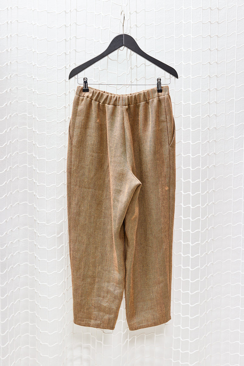Terra Linen Herringbone Carrot Pants
