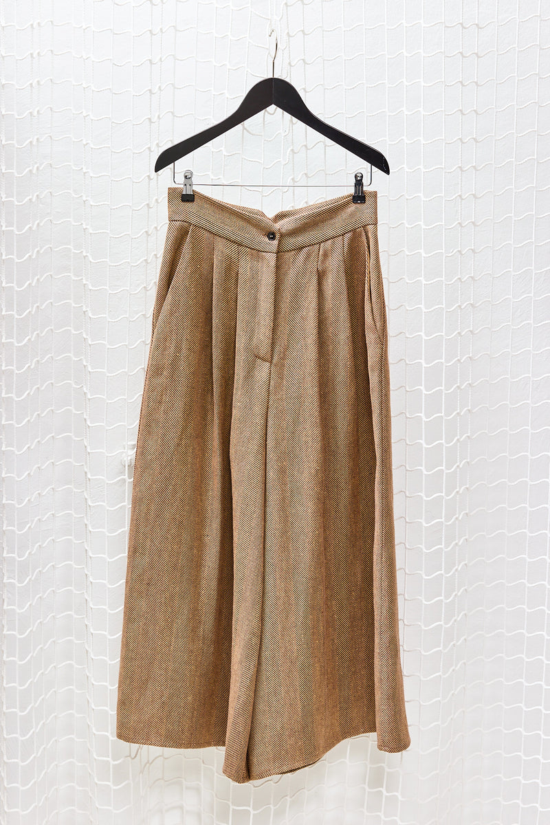 Terra Linnen Herringbone Flare Pants