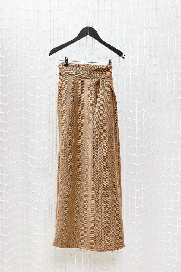 Terra Linnen Herringbone Flare Pants