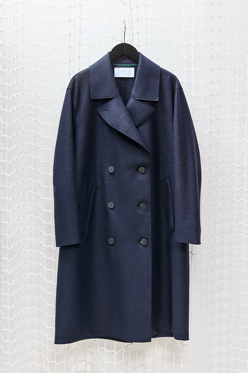 Darkblue Double breasted Wool Coat