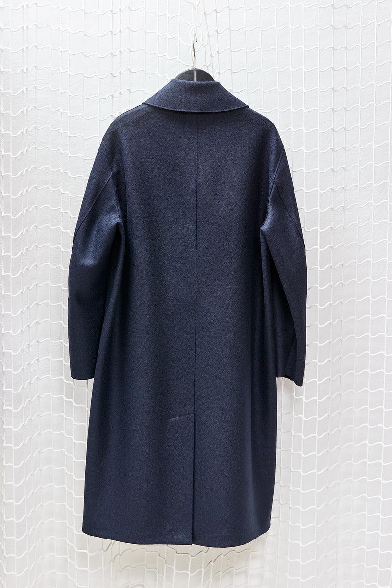 Darkblue Double breasted Wool Coat