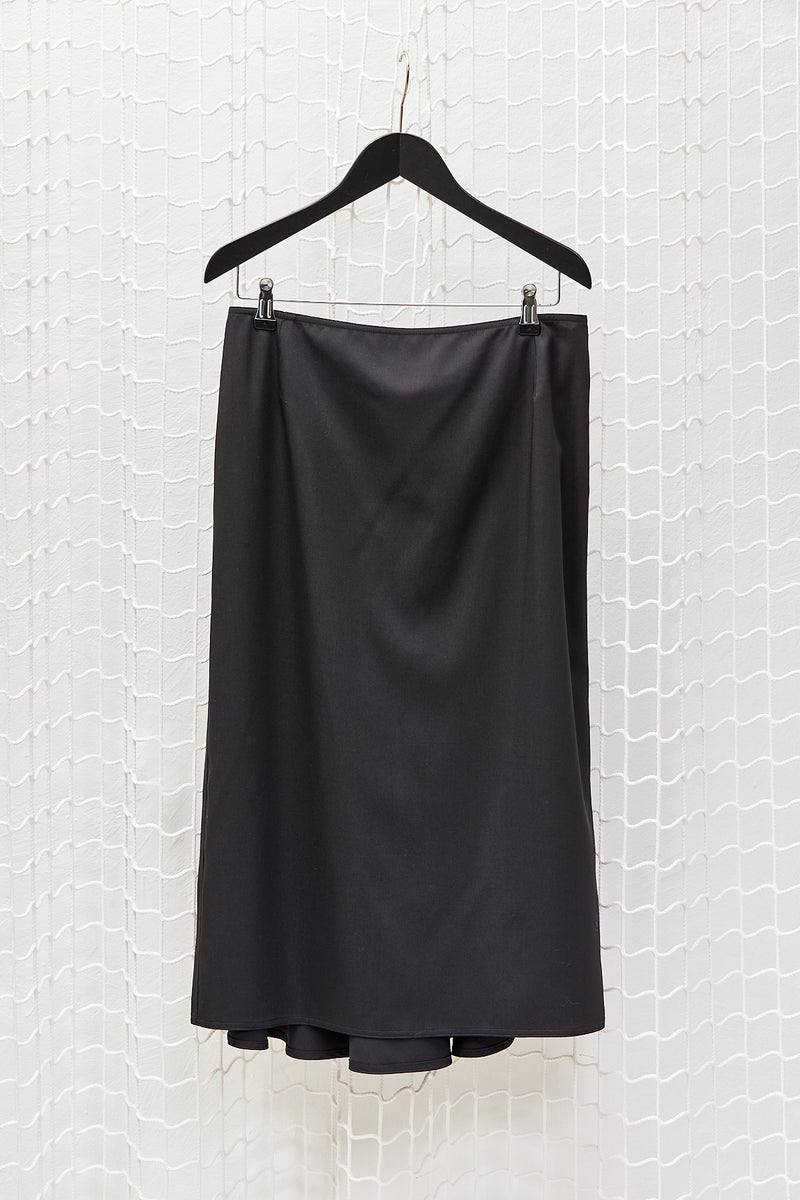 Black Wool Skirt