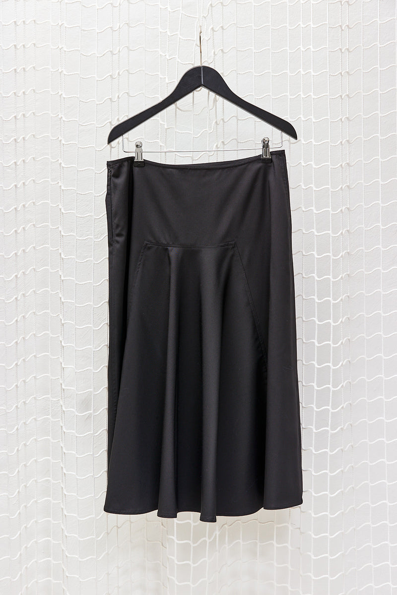 Black Wool Skirt