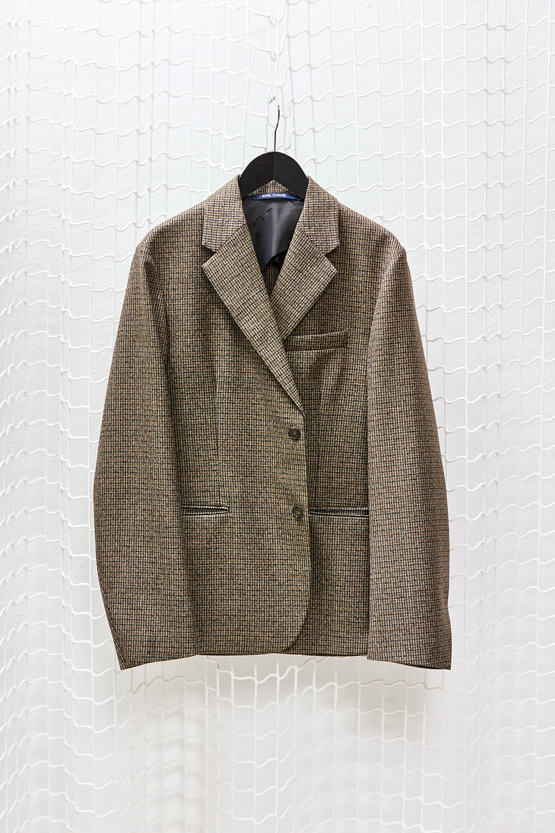 Checkered Khaki Blazer
