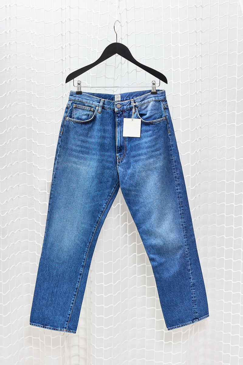 Washed Blue Twisted Jean