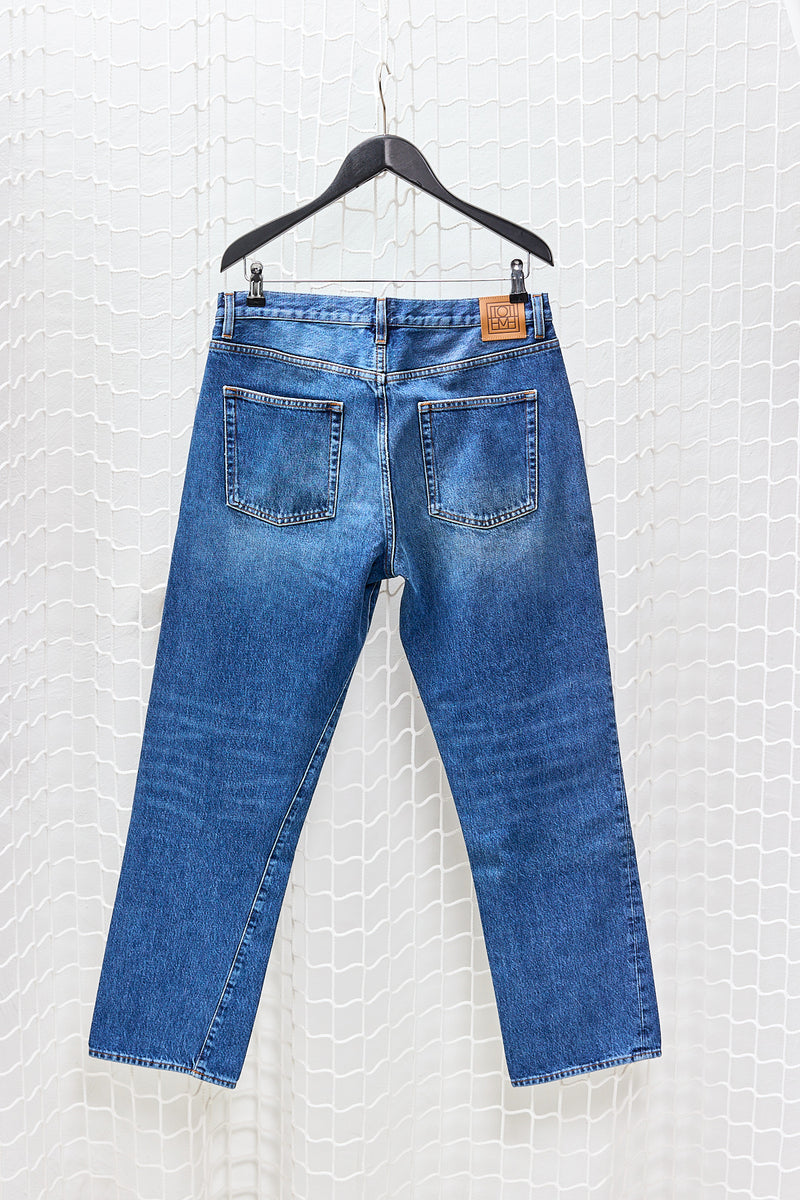 Washed Blue Twisted Jean