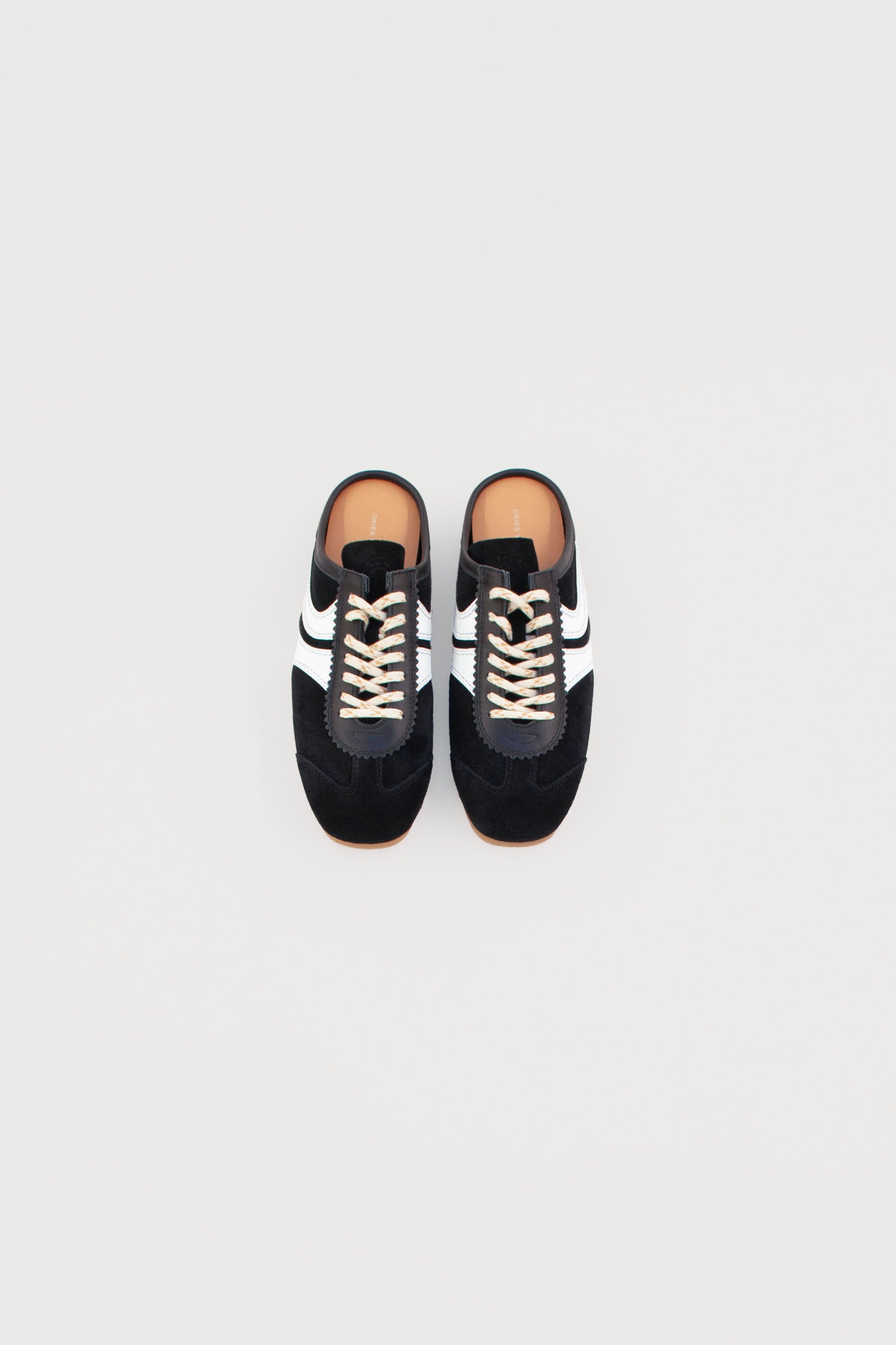 Suede sneaker mules