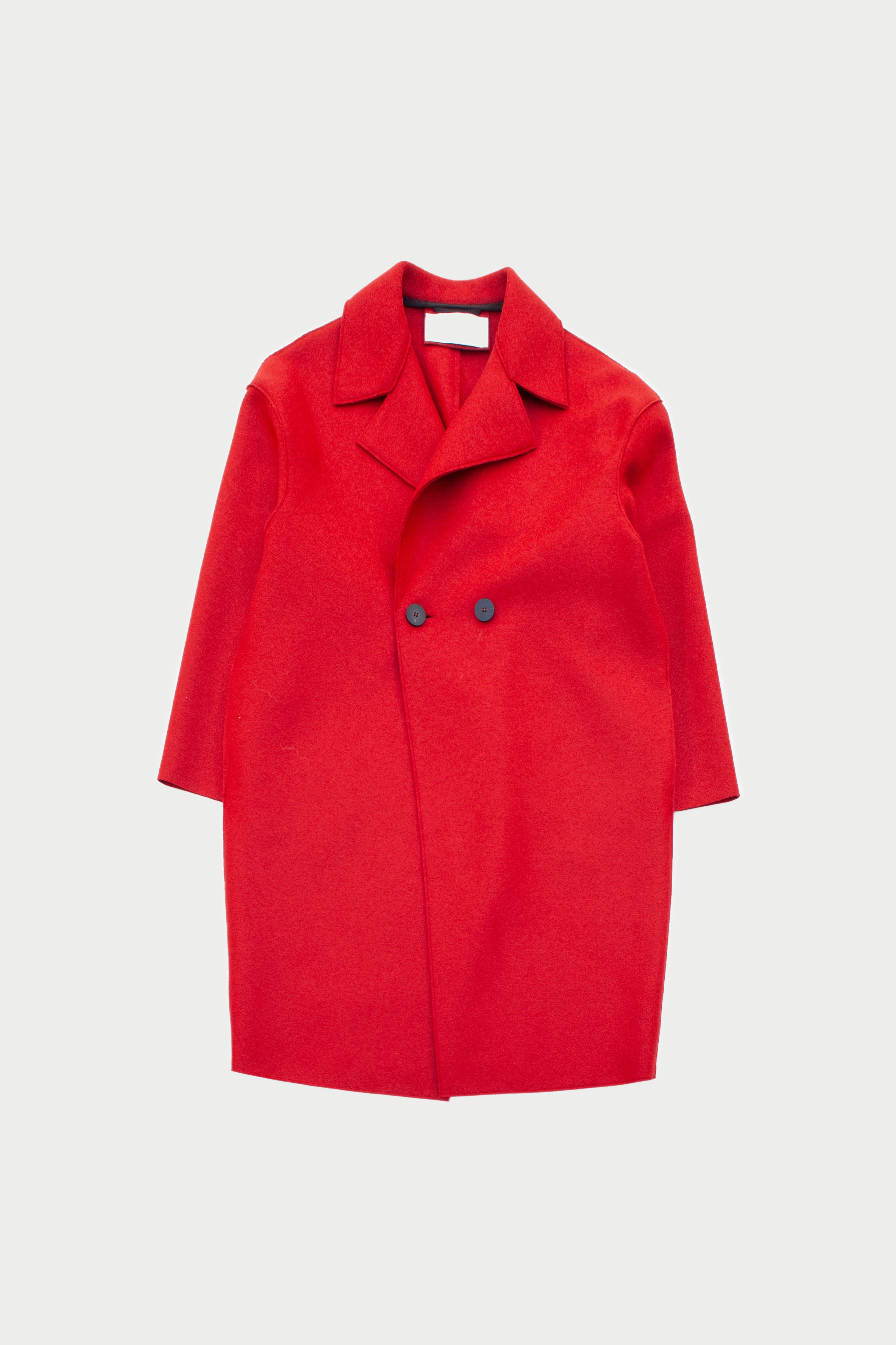 RED WOOL COAT