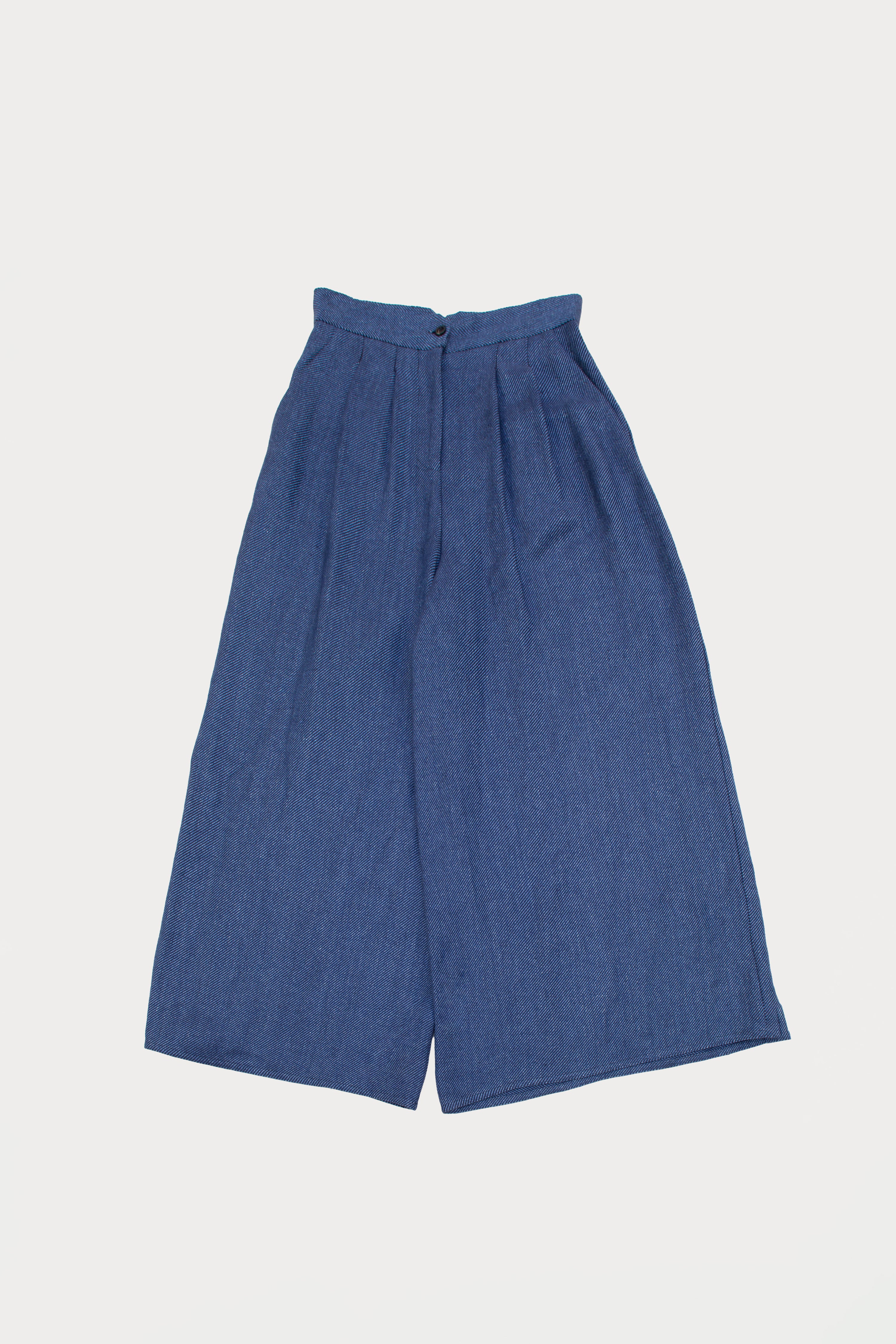 WIDE HEAVY LINEN TROUSERS