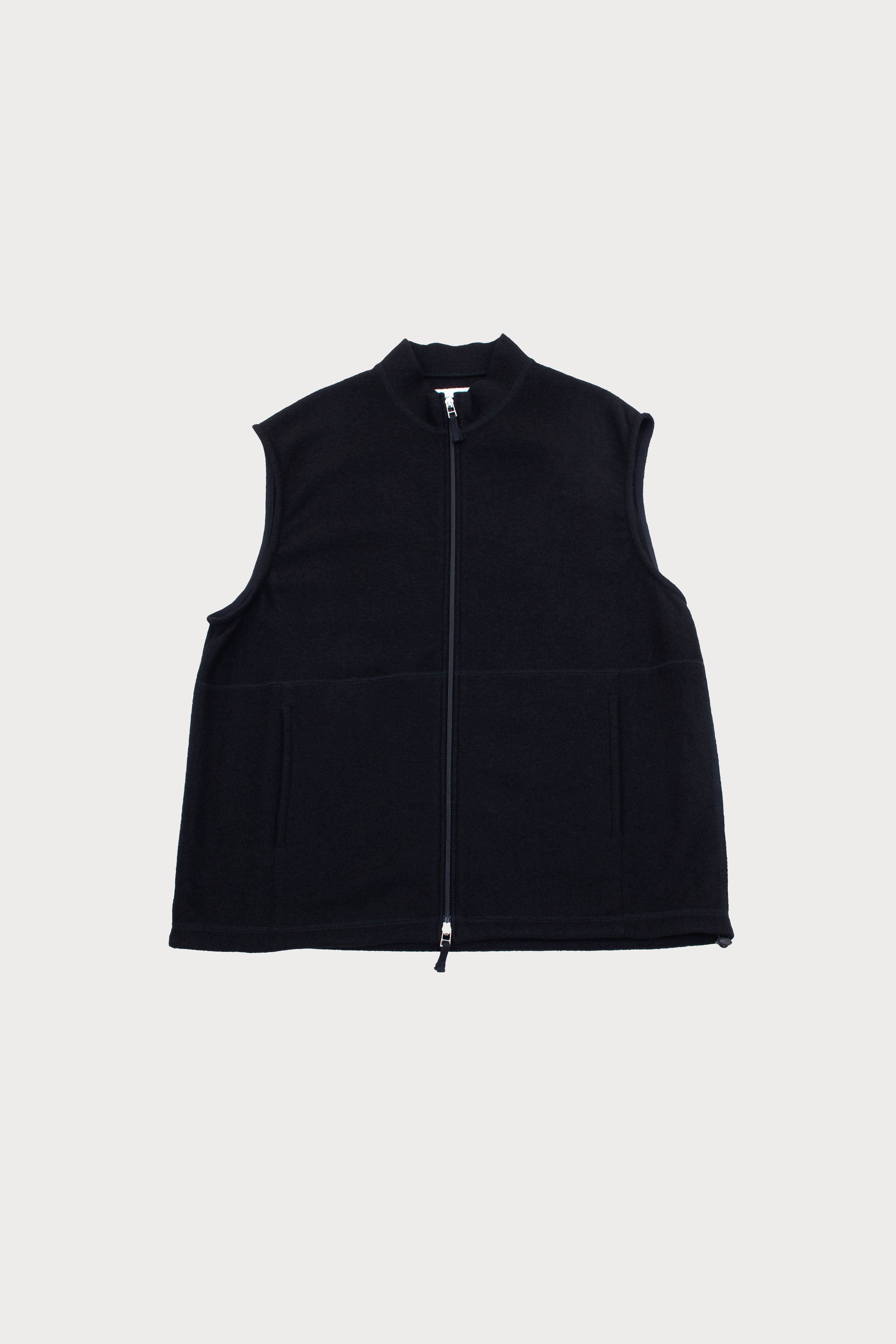 BLACK WOOL VEST