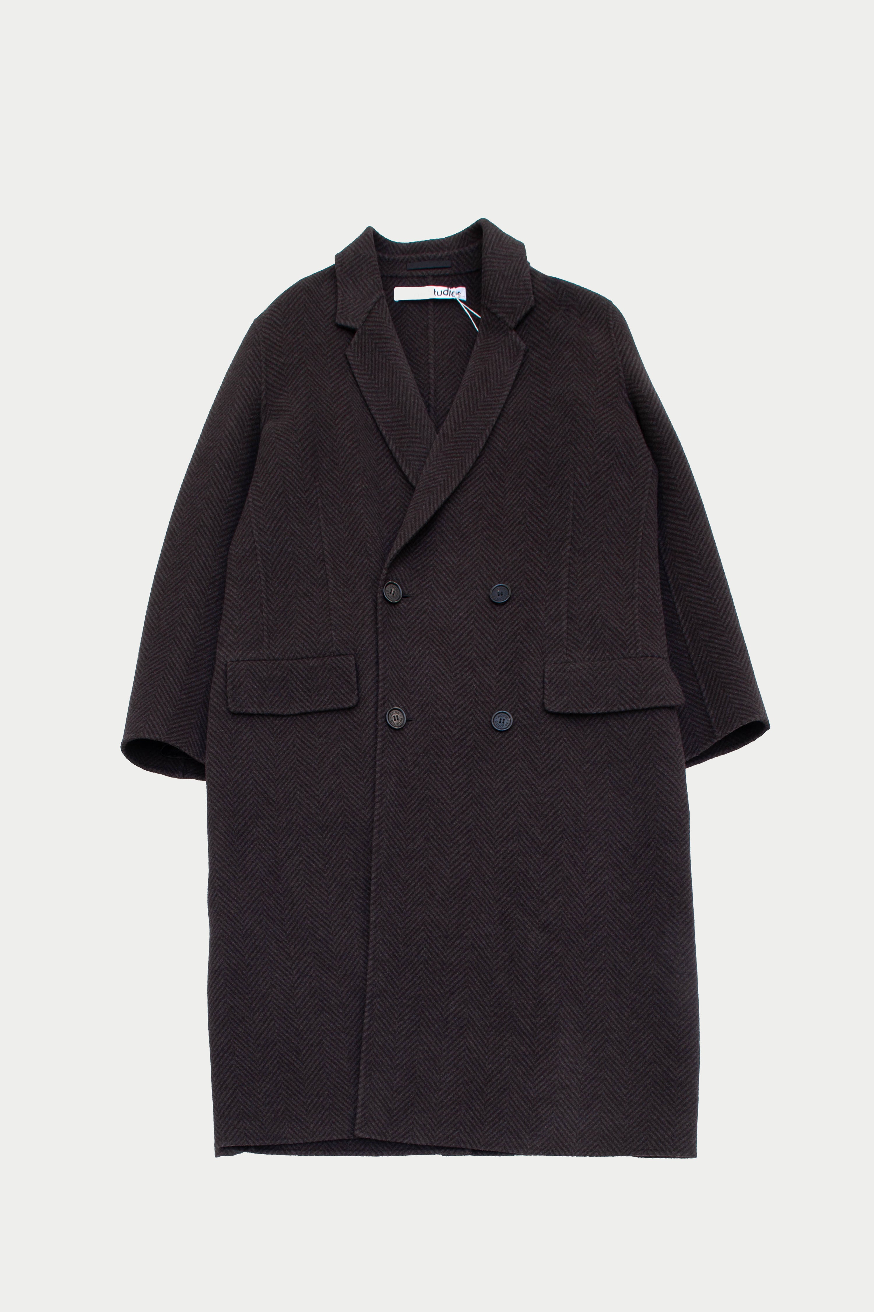 HERRINGBONE WOOL COAT