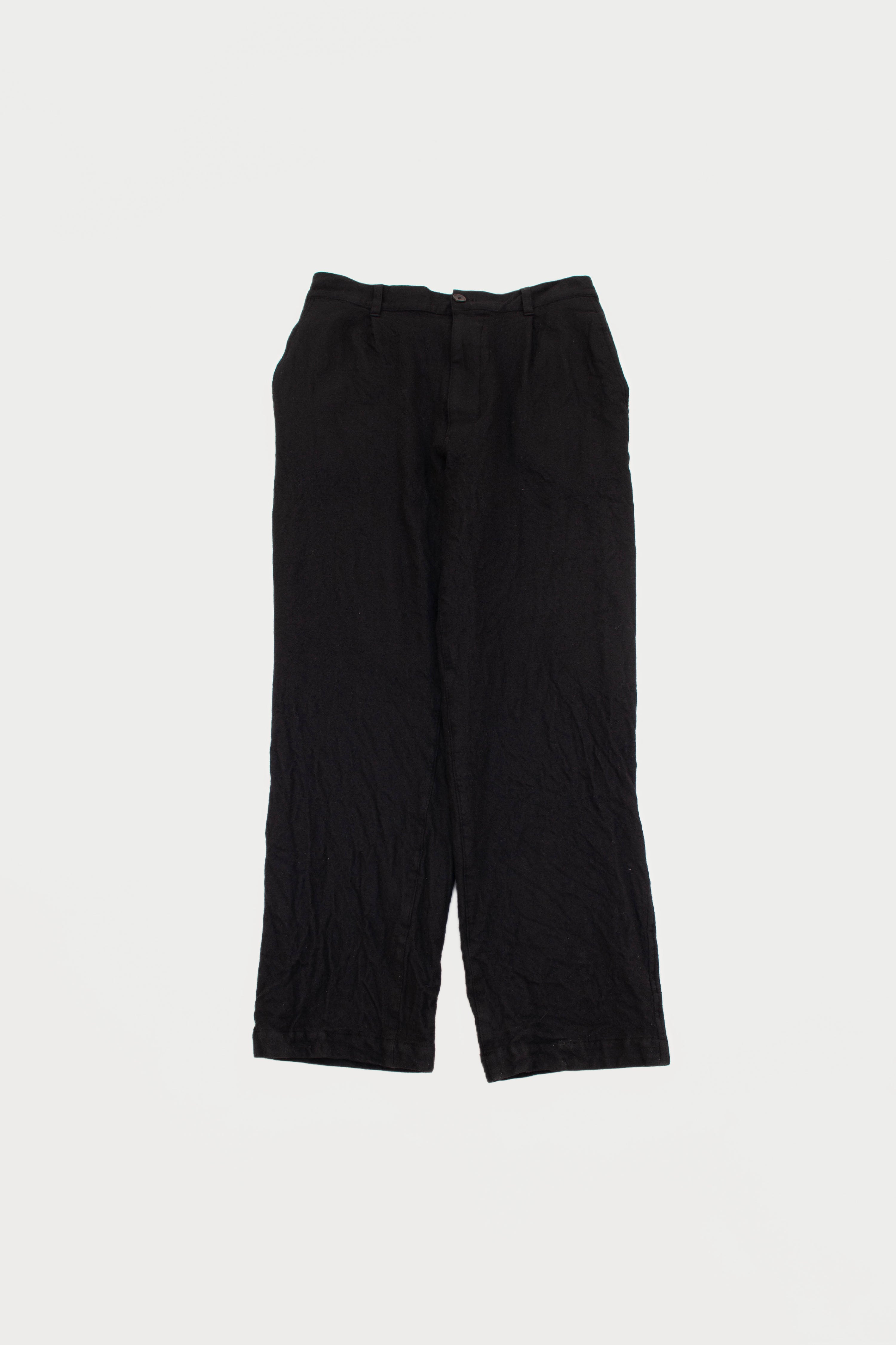BLACK WOOL TROUSERS