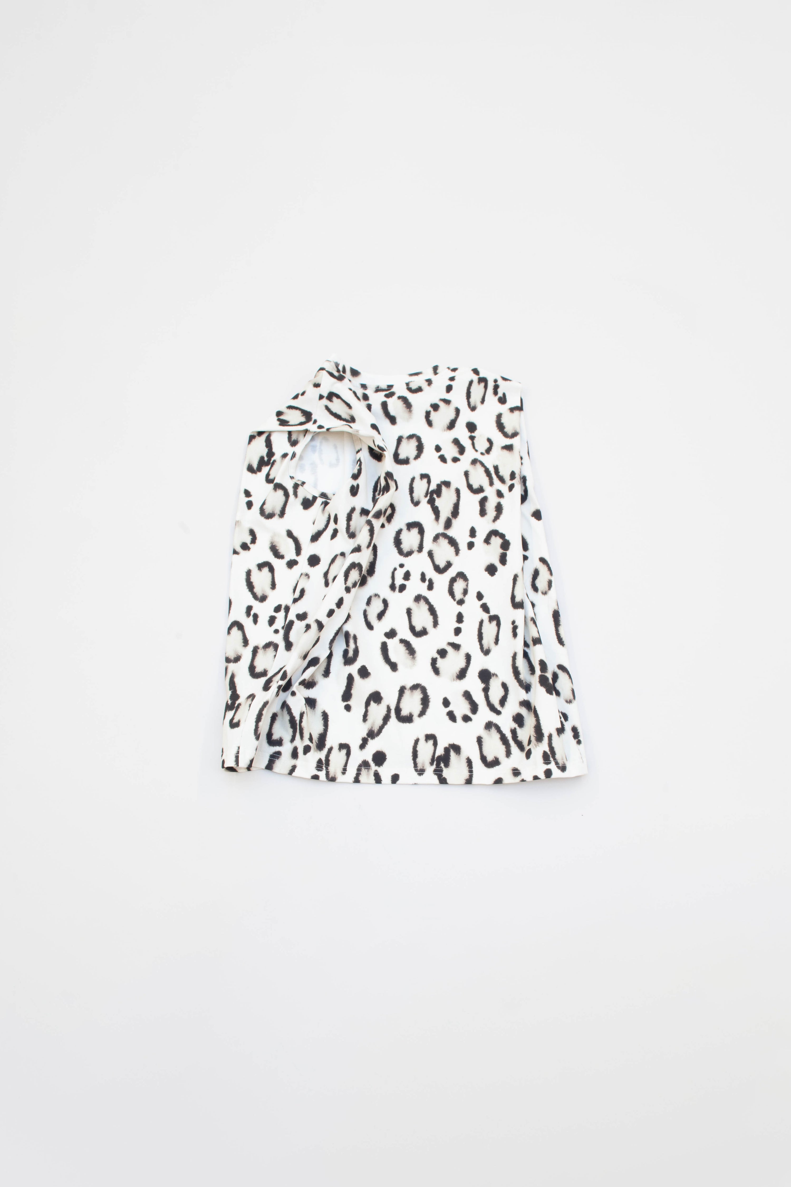 TABANSIR SLEEVLESS JERSEY TOP WITH SHOULDER PLEAT