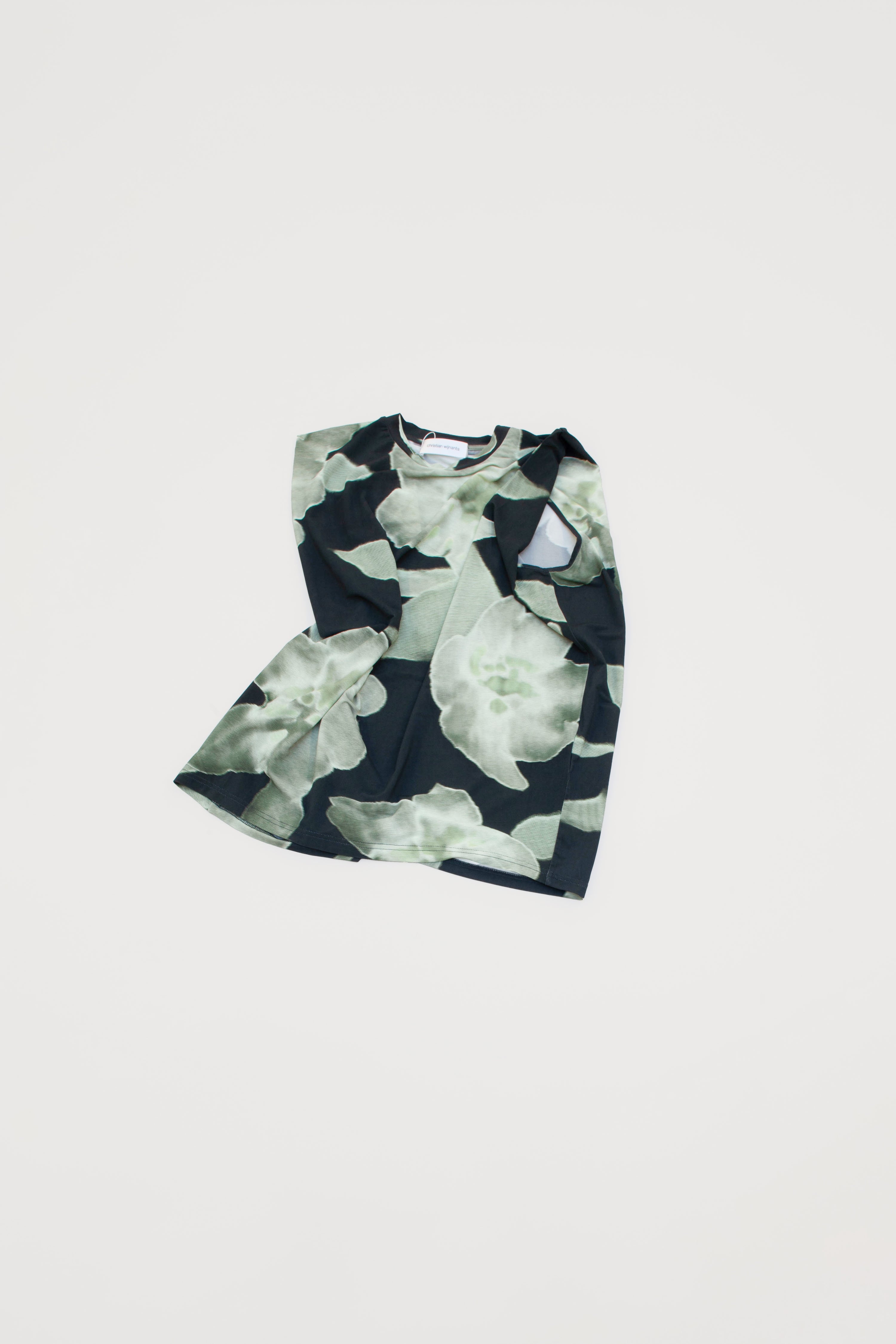 TABANSIR SLEEVLESS JERSEY TOP WITH PLEATED SHOULDER