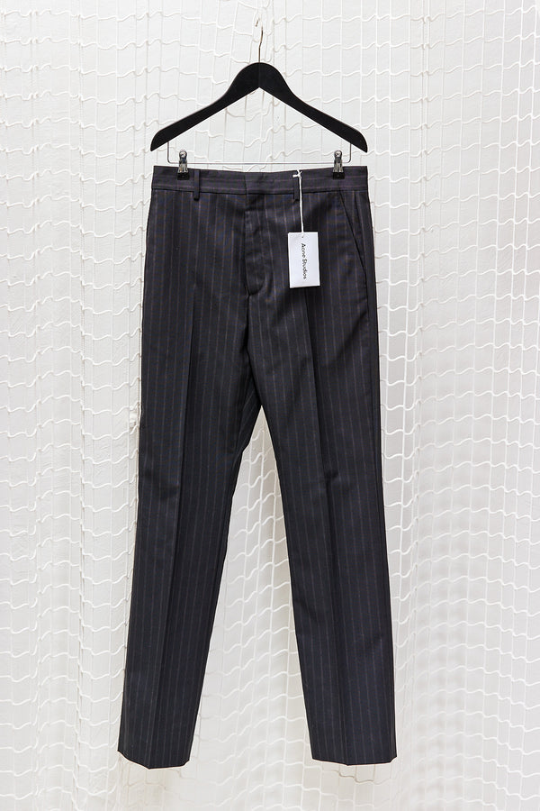 Black Pinstripe Trousers