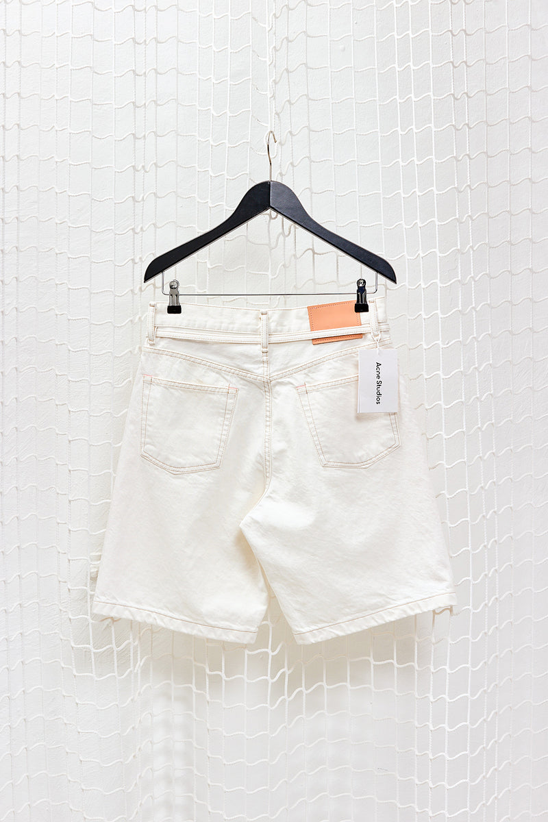 Ecru Denim Shorts