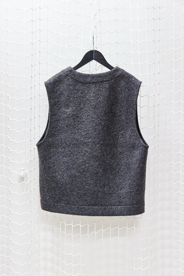 Gray Mohairy Vest